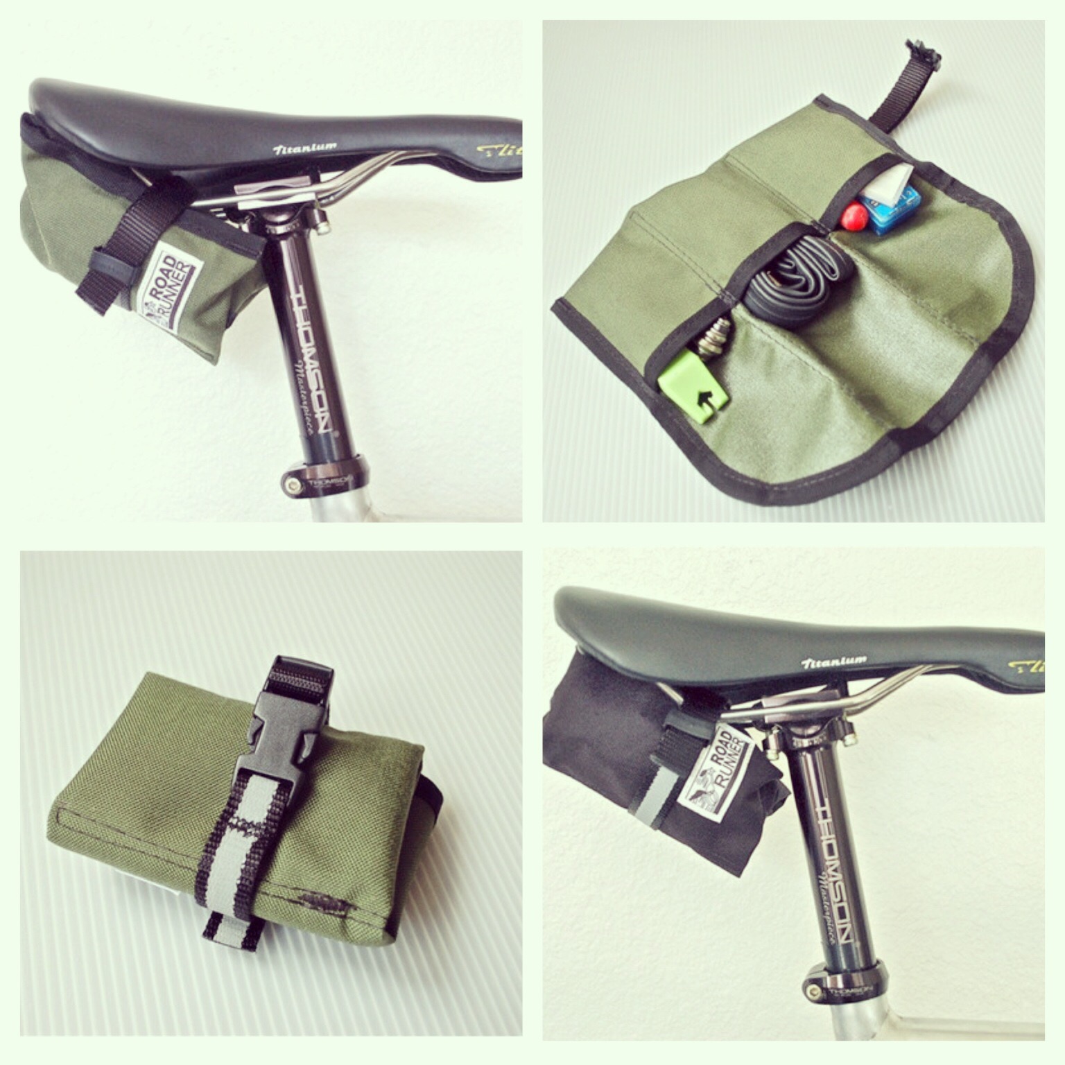 is of a bike seat bag you can use to roll up all your necessary bike ...